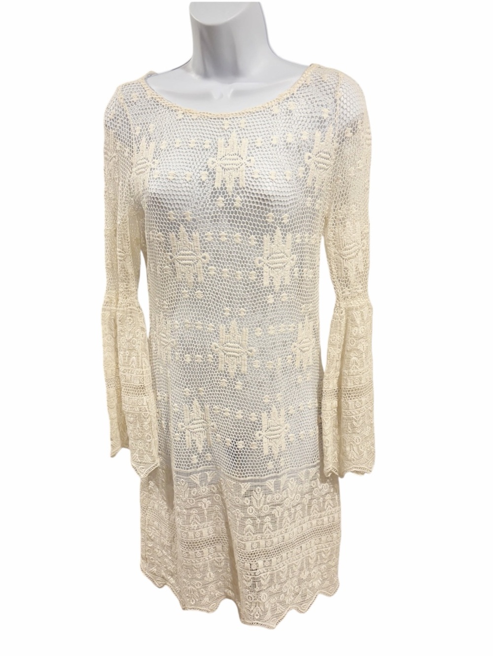 Jen’s Pirate Booty Cotton Crochet Swim Coverup Dress size XS